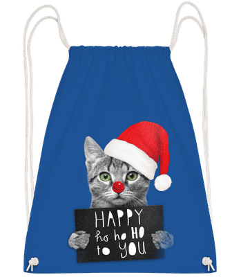 Happy Ho Ho Ho To You - Sac à dos Drawstring - Bleu royal - Vorn