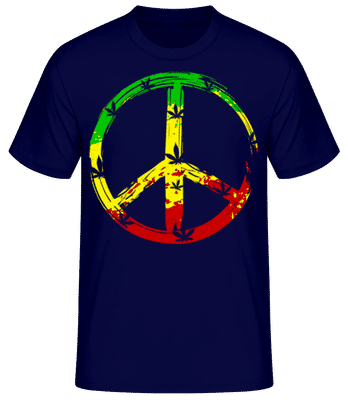 Reggae Peace - Camiseta básica para hombre - Marino - delante