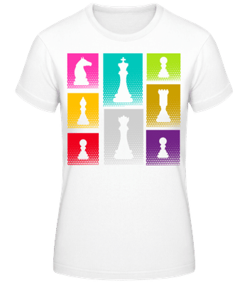 Pop Art Chess - Women's Basic T-Shirt - White - Front