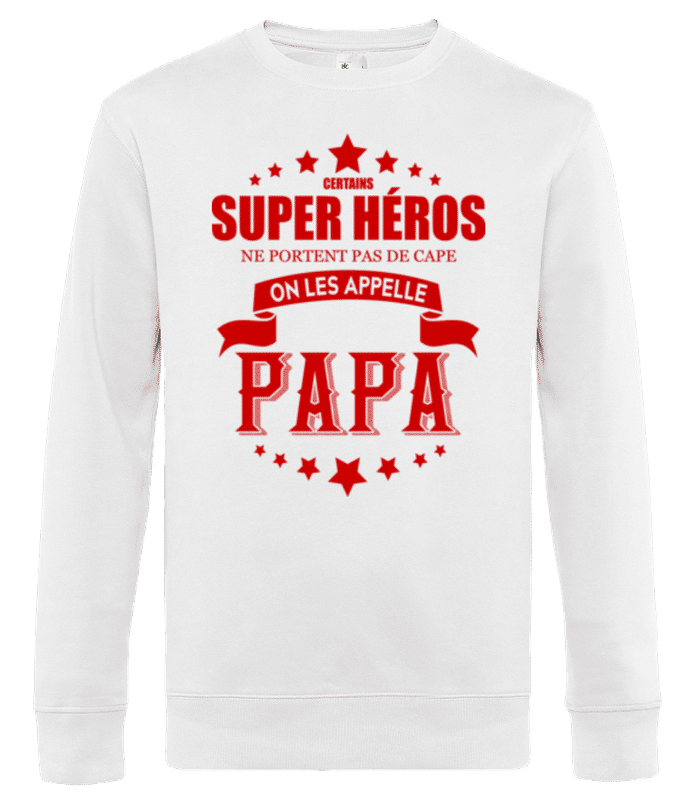 Aperçu: Super Héros Sans Cape - Sweat-shirt standard pour homme - Blanc - Devant