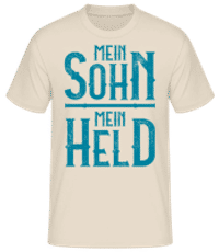 Mein Sohn Mein Held - Männer Basic T-Shirt - Creme - Vorne