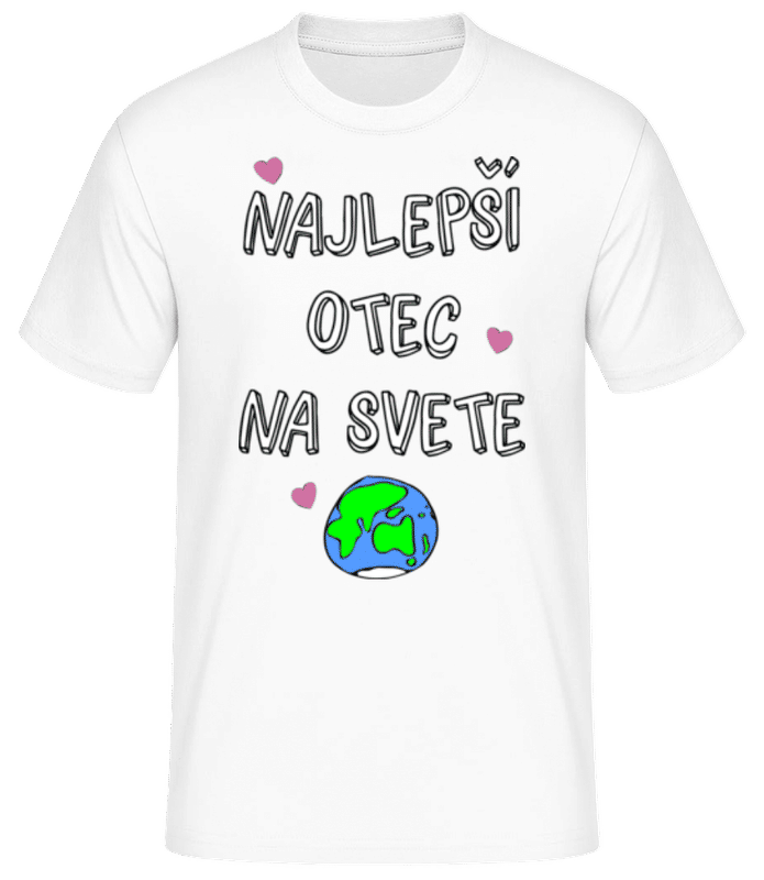 Náhľad: Najlepší Otec Na Svete - Pánske basic tričko - Biela - Predné