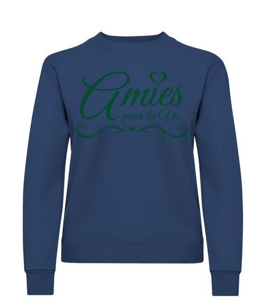 Aperçu: Amies Pour La Vie - Sweatshirt Femme - Bleu marine - Devant