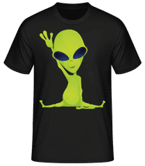 Alien Does Yoga · Camiseta básica para hombre