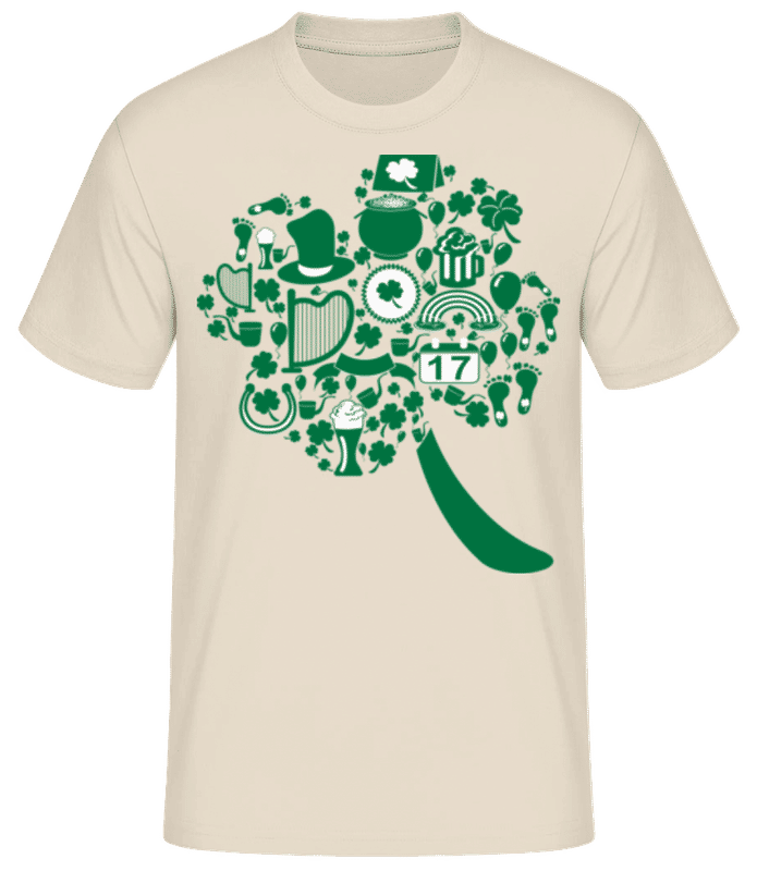 Preview: Ireland Symbols - Men's Basic T-Shirt - Cream - Front