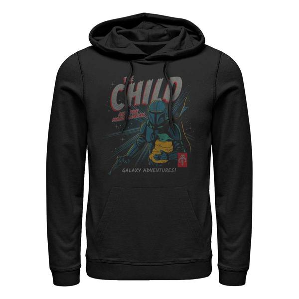 Aperçu: Star Wars - The Mandalorian - Mando & Child Baby Yoda Bjorn - Unisex Sweat à capuche - Noir - Devant