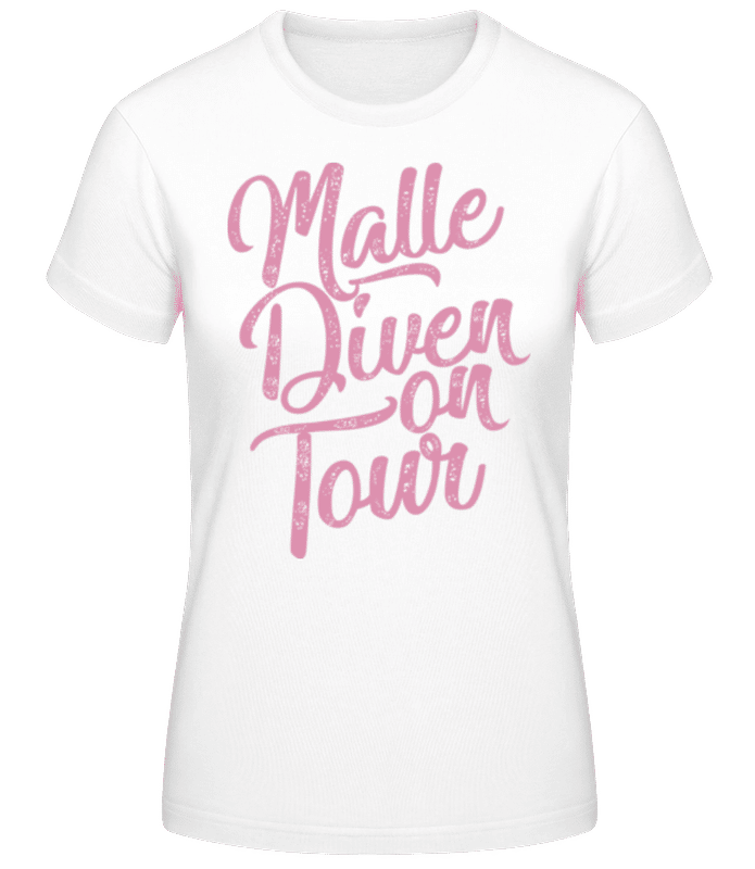 Vorschau: Malle Diven On Tour - Frauen Basic T-Shirt - Weiß - Vorne