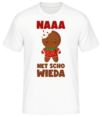 Naaa Net Schon Wieda - Männer Basic T-Shirt - Weiß - Vorne