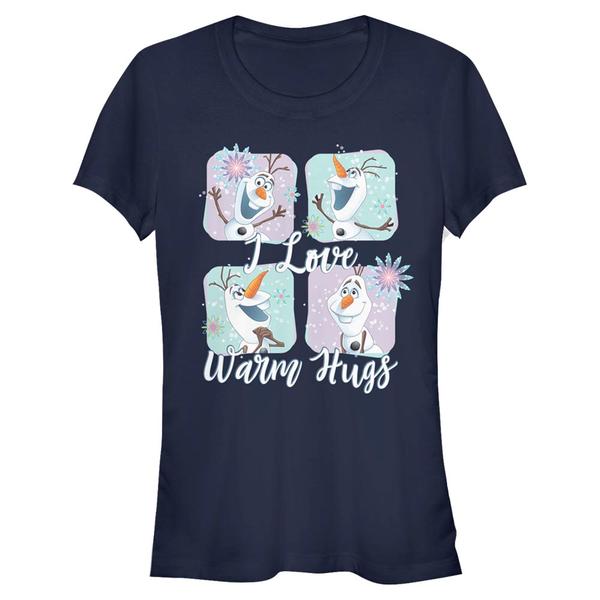 Aperçu: Disney - La Reine des neiges - Olaf And His Hugs - Femme T-shirt - Bleu marine - Devant