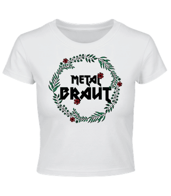 Metal Braut - Crop T-Shirt - Weiß - Vorne