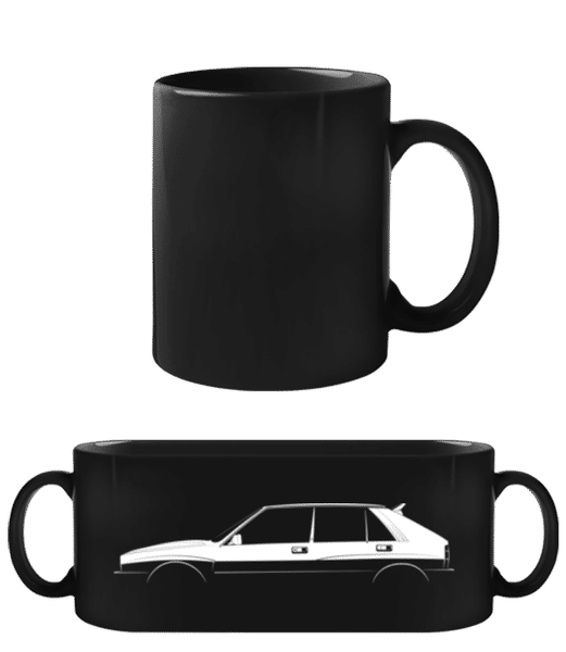 Vorschau: 'Lancia Delta HF Integrale' Silhouette - Schwarze Tasse - Schwarz - Vorne