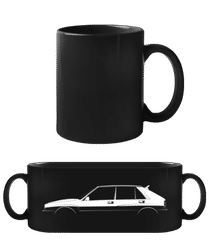 'Lancia Delta HF Integrale' Silhouette · Schwarze Tasse