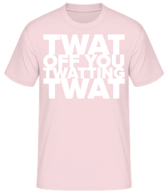 Twat British Slang Funny - Men's Basic T-Shirt - Pink - Front