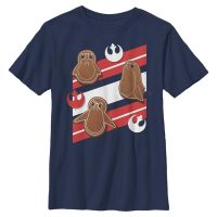 Star Wars - The Force Awakens - Porg Ginger s - Christmas - Kids T-Shirt - Navy - Front