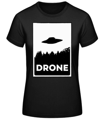 Drohne OVNI - T-shirt femme B&C - Noir - Devant