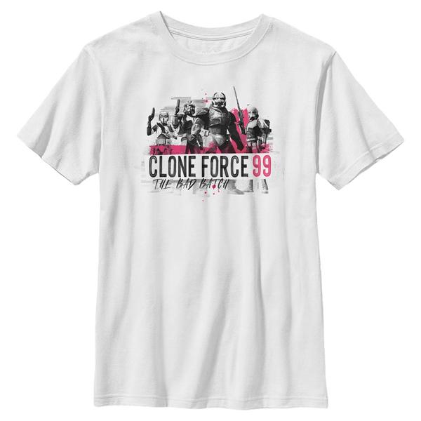 Aperçu: Star Wars - The Clone Wars - Skupina Bad Batch Collage - Enfant T-shirt - Blanc - Devant