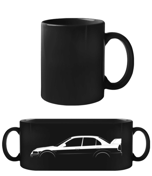 Preview: 'Mitsubishi Lanc. Evo. VI TM' SIlhouette - Black Mug - Black - Front