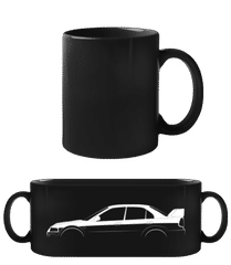 'Mitsubishi Lanc. Evo. VI TM' SIlhouette · Schwarze Tasse