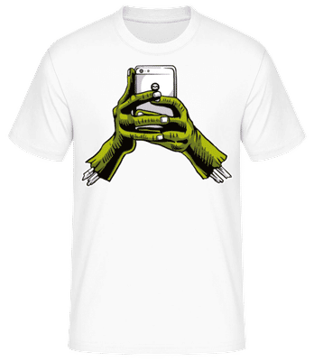 Zombie Phone - Men's Basic T-Shirt - White - Front