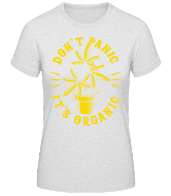 Don't Panic It's Organic Yellow - Dámske basic tričko - Melírovo šedá - Predné