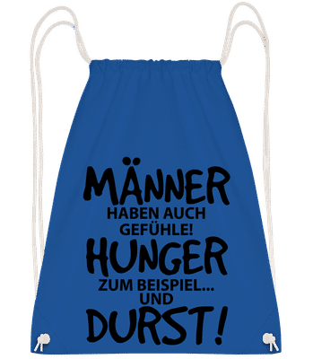 Männer Haben Auch Gefühle - Turnbeutel - Royalblau - Vorn