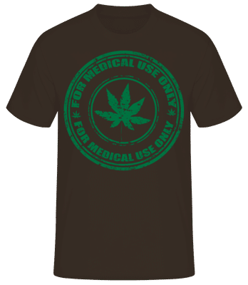 Marijuana Medical Use Only - Camiseta básica para hombre - Marrón - delante