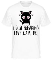 I Just Freaking Love Cats · Camiseta para hombre B&C