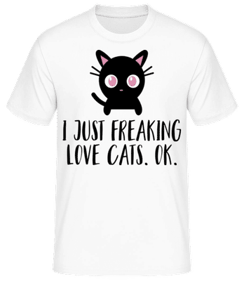 I Just Freaking Love Cats - T-shirt standard Homme - Blanc - Devant