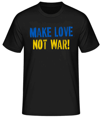 Make Love Not War - Pánské basic tričko - Černá - Napřed