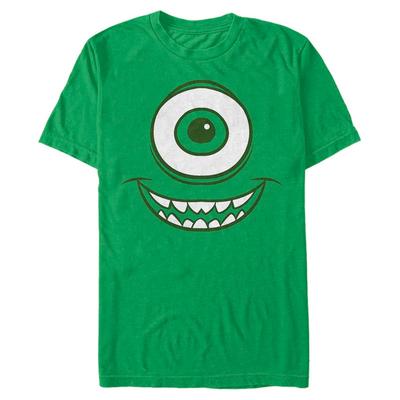 Pixar - Monsters - Mike Wazowski Mike Face - Halloween - Men's T-Shirt - Kelly green - Front