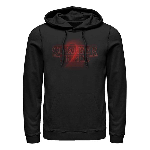 Preview: Netflix - Stranger Things - Logo Stranger Two Neon logo - Unisex Hoodie - Black - Front