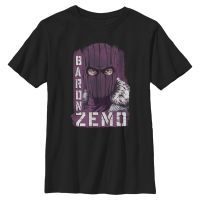 Marvel - Falcon a Winter Soldier - Baron Zemo Named Zemo - Dětské Tričko - Černá - Napřed