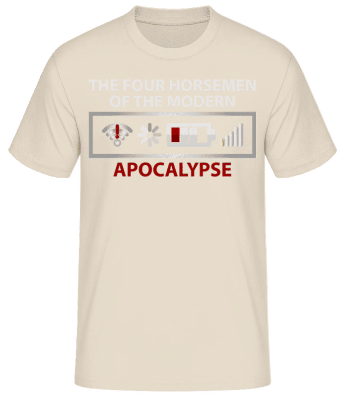 Vorschau: Modern Apocalypse - Männer Basic T-Shirt - Creme - Vorne