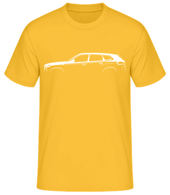 'BMW XM' Silhouette - Men's Basic T-Shirt - Golden yellow - Front