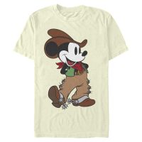 Disney Classics - Ratón Miguelito Miguelín - Mickey Mouse Cowboy Mickey - Hombres Camiseta - Crema - delante