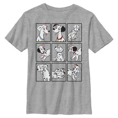 Disney - 101 Dalmatians - Skupina Dalmatian Box Up - Kids T-Shirt - Heather grey - Front
