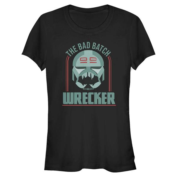Aperçu: Star Wars - The Clone Wars - Wrecker Bad Batch Badge - Femme T-shirt - Noir - Devant