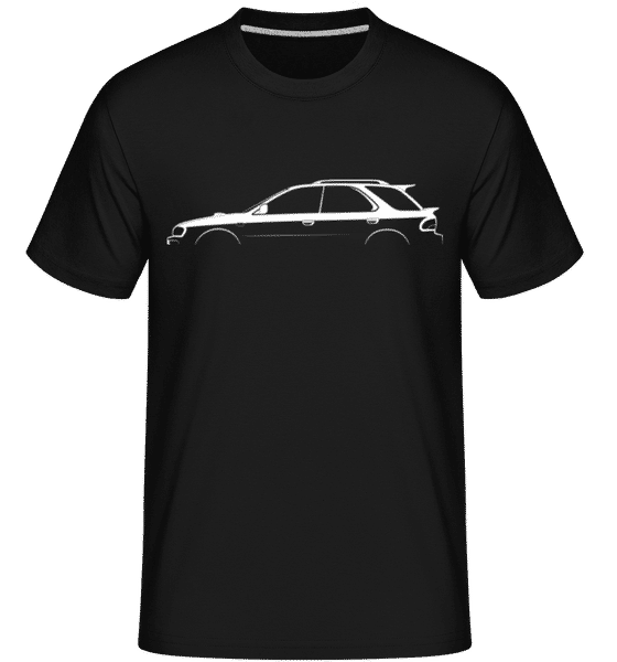 Aperçu: 'Subaru Impreza WRX STi GF' Silhouette -  T-Shirt Shirtinator homme - Noir - Devant