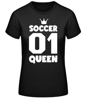 Soccer Queen - Frauen Basic T-Shirt - Schwarz - Vorne