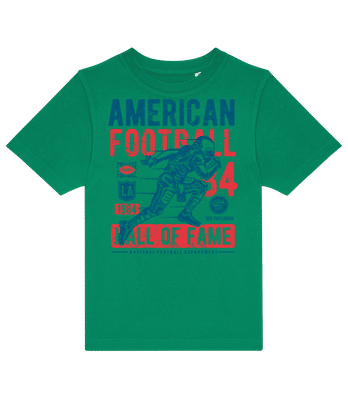 American Football Vintage - Kinder T-Shirt B&C - Irischgrün - Vorne