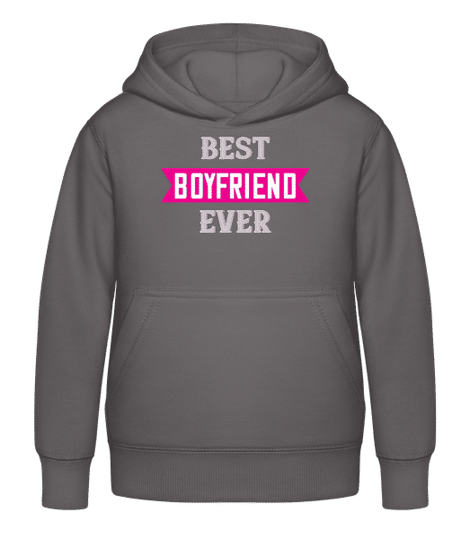 Aperçu: Best Boyfriend Ever - Sweat à capuche Enfant - Anthracite - Devant