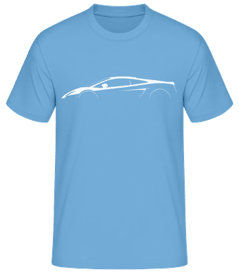 'Lamborghini Gallardo LP560' Silhouette  - Pánske basic tričko - Svetlo modrá - Predné