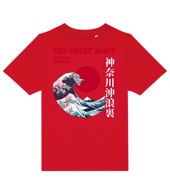 Kanagawa - Kinder T-Shirt B&C - Rot - Vorne