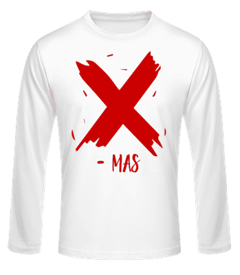 X - MAS - T-shirt à manches longues standard Homme - Blanc - Devant