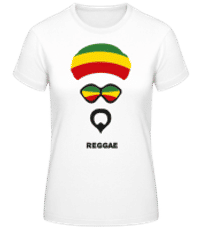 Reggae Face - T-shirt standard Femme - Blanc - Devant