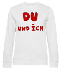 Du Und Ich - Frauen Standard Pullover - Weiß - Vorne