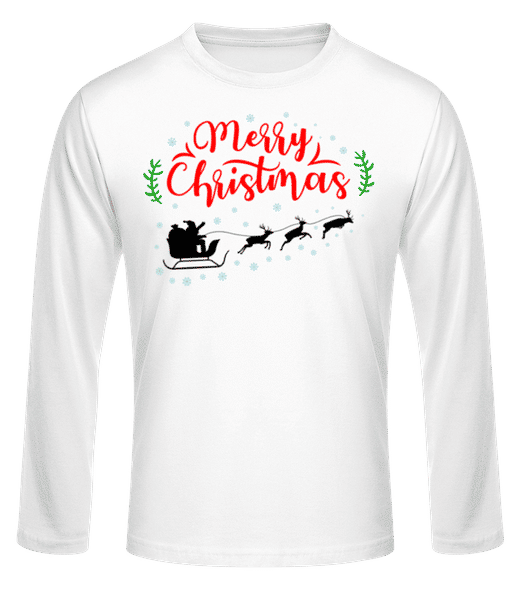 Merry Christmas - T-shirt à manches longues standard Homme - Blanc - Devant