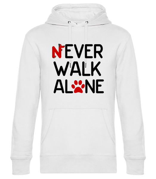 Aperçu: Never Walk Alone - Sweat à capuche premium Unisexe - Blanc - Devant