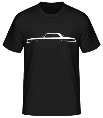 'Jaguar XJ Coupe (Series II)' Silhouette - Männer Basic T-Shirt - Schwarz - Vorne