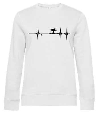 Ski Heartbeat - Women's standard sweatshirt - White - Front